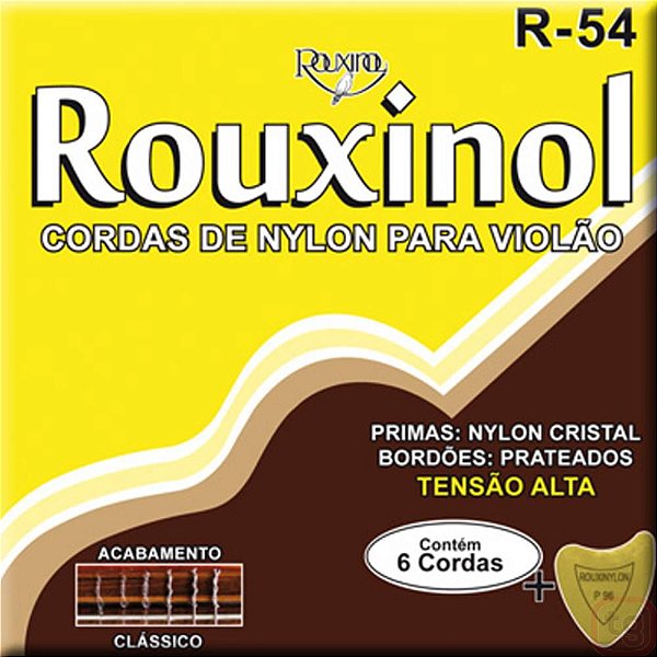 Encordoamento Violão Nylon Tensão Alta R54 Classico - Rouxinol