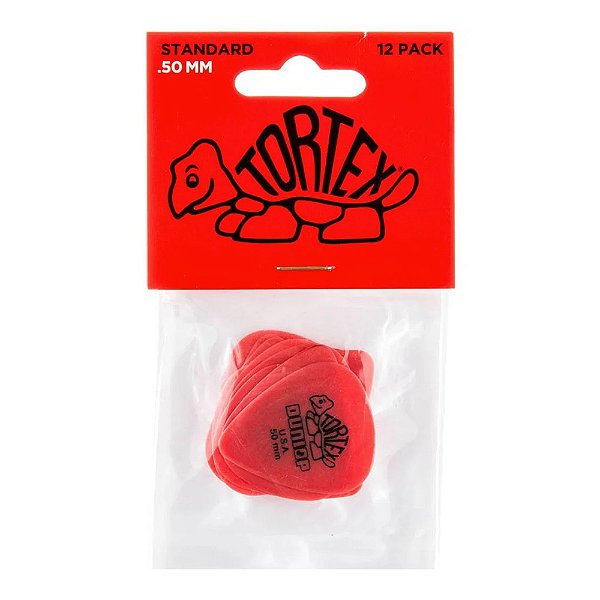 Palhetas para Guitarra Dunlop Tortex Standard 0.50 mm Vermelha