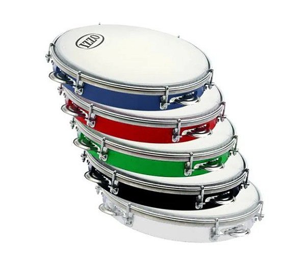 Pandeiro 10" ABS Cores Sortidas Pele Leitosa - Izzo