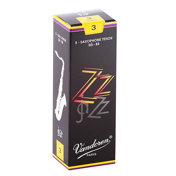 Caixa de Palhetas Jazz ZZ Nº 3 para Sax Tenor Vandoren SR423 (5 unidades)