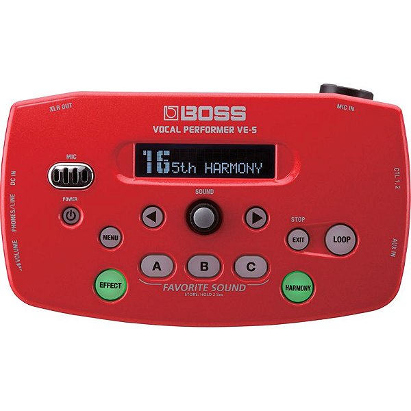 Pedal Para Voz VE5 Vermelho Processador Módulo de Efeito VE-5 Red- Boss