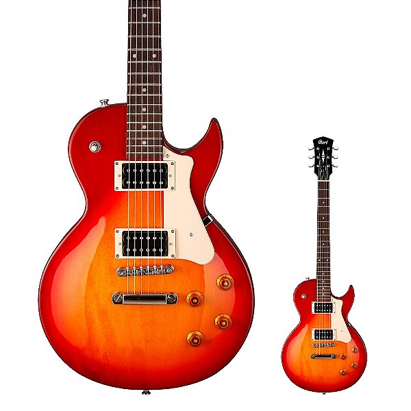 Guitarra Les Paul Cort CR100 Cherry Red Sunburst - Audiodriver Instrumentos  Musicais e Acessórios