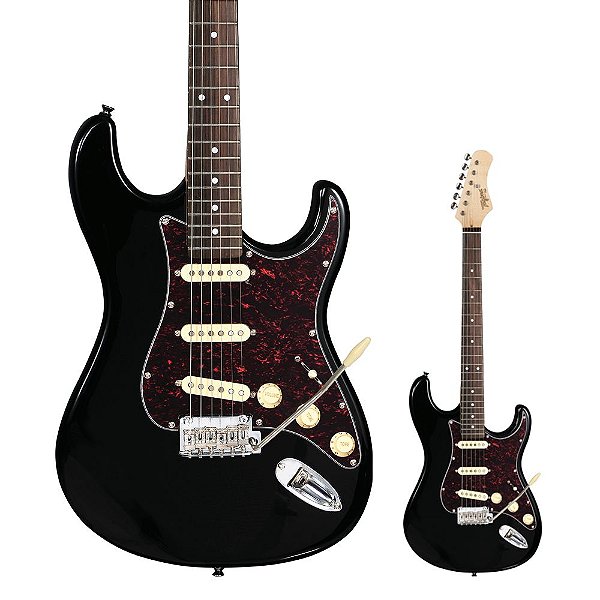 Guitarra Strato Tagima T-635 Classic BK DF/TT Black
