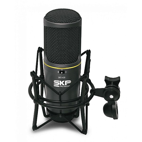 Microfone Condensador para Studio SKS-420 Duas Cápsulas - SKP