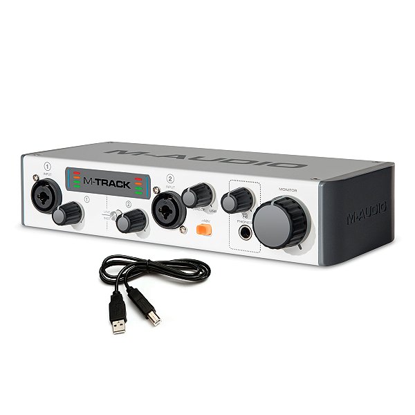 Interface de Áudio 2 Canais M-Audio M-Track II Branca