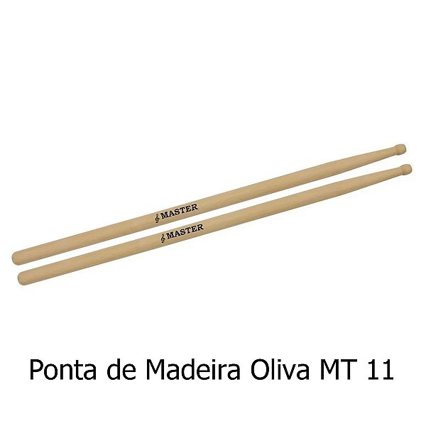KIT 1 par Baqueta Ponta de Oliva MT 11 (28 Unidades) - Master by Liverpool