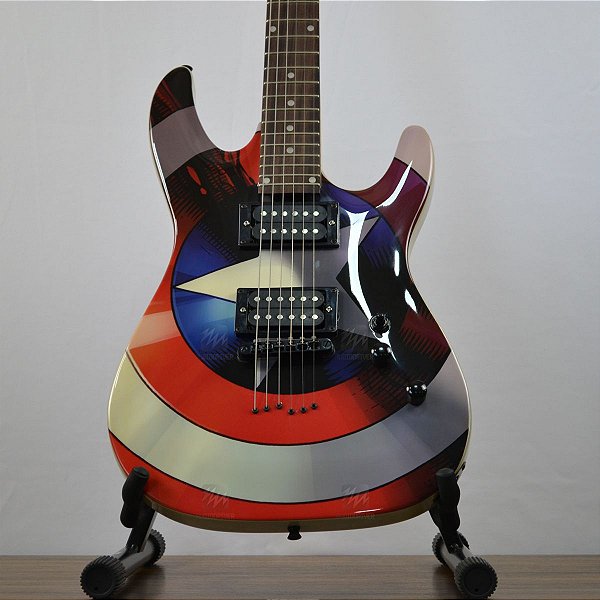Guitarra GMC-1 Marvel Capitão América - PHX