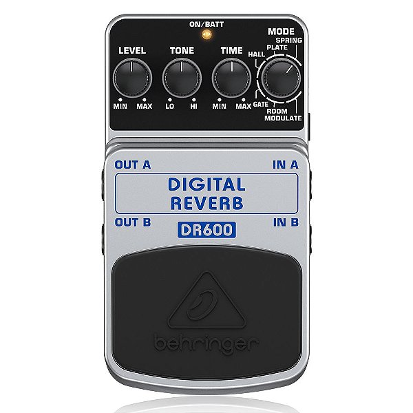 Pedal de Reverb Stereo para Guitarra Behringer DR600 Digital Reverb