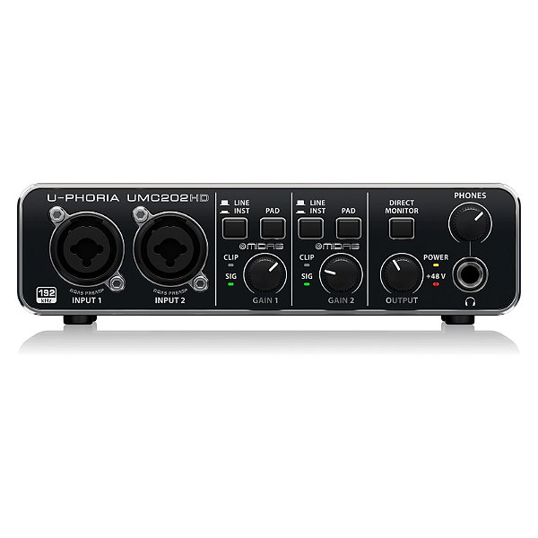 Interface de Áudio 2 Canais Pré MIDAS Behringer UMC202HD