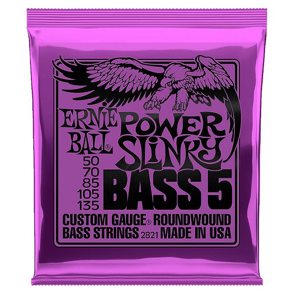 Encordoamento Ernie Ball Baixo 5 Cordas 050 - 135 Power Slinky #Progressivo