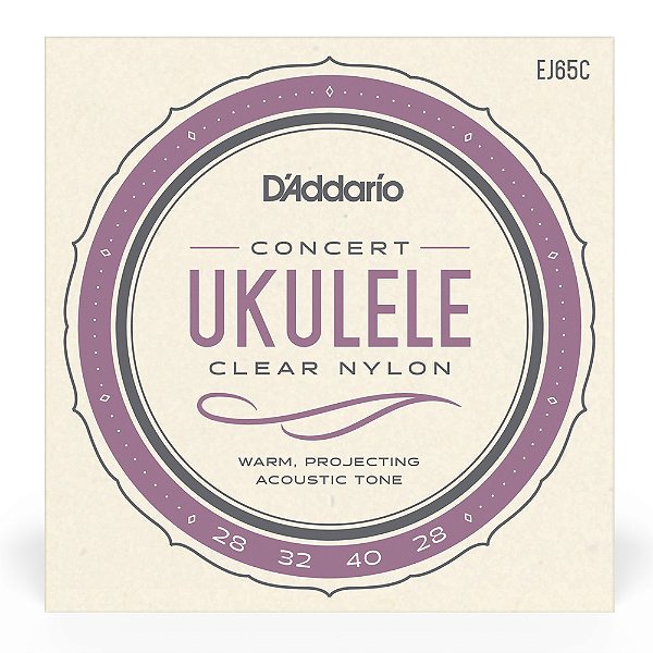 Encordoamento para Ukulele Concert Nylon 0.28 D’Addario EJ65C Pro-Arté Ukulele Nylon #Progressivo