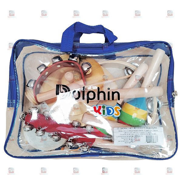 Bandinha Dolphin Com 8 Instrumentos Infantis C/ Bolsa