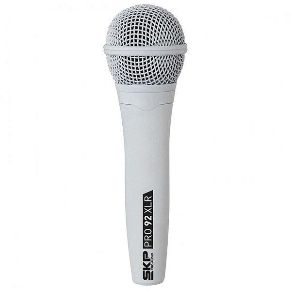 Microfone Com Fio PRO 92 XLR Branco - SKP