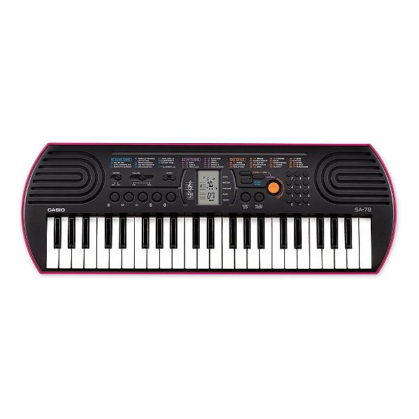 Teclado Infantil Casio Musical SA-78AH2 Rosa