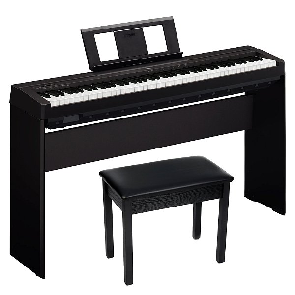 Piano Digital Yamaha P-45 com Suporte Original e Banco