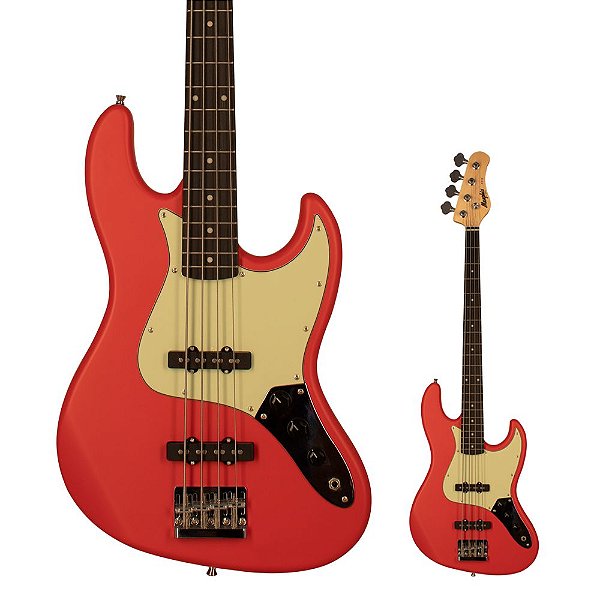 Baixo Jazz Bass MB-50 FRS DF/MG Fiesta Red Satin Memphis - Tagima