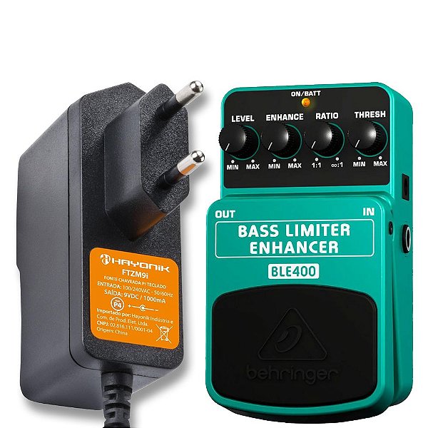 Kit Pedal Para Baixo Behringer BLE400 Bass Limiter Enhancer + Fonte Chaveada Hayonik