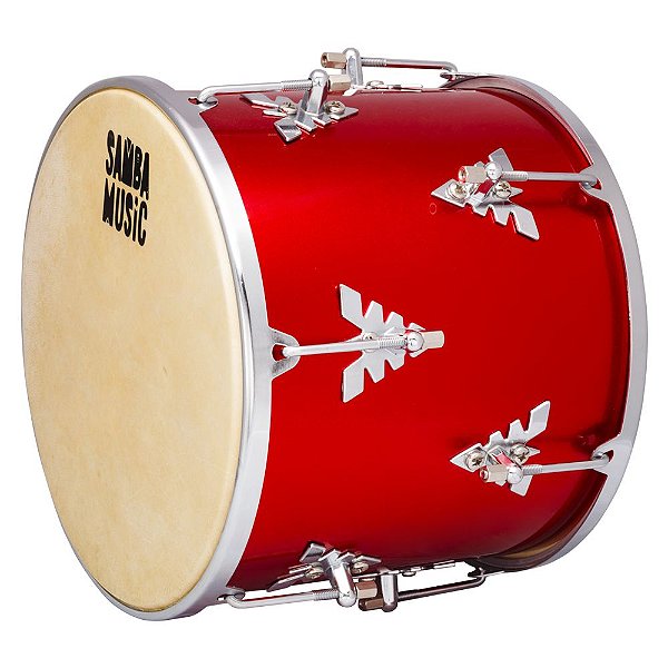 Repique de Anel Madeira 30X12 PVC Vermelho 903AM RD - Samba Music