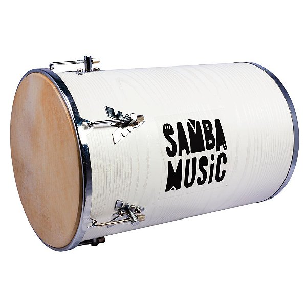 Rebolo de Madeira 50x12” PVC Samba Music 921AM BRW Branco Wood