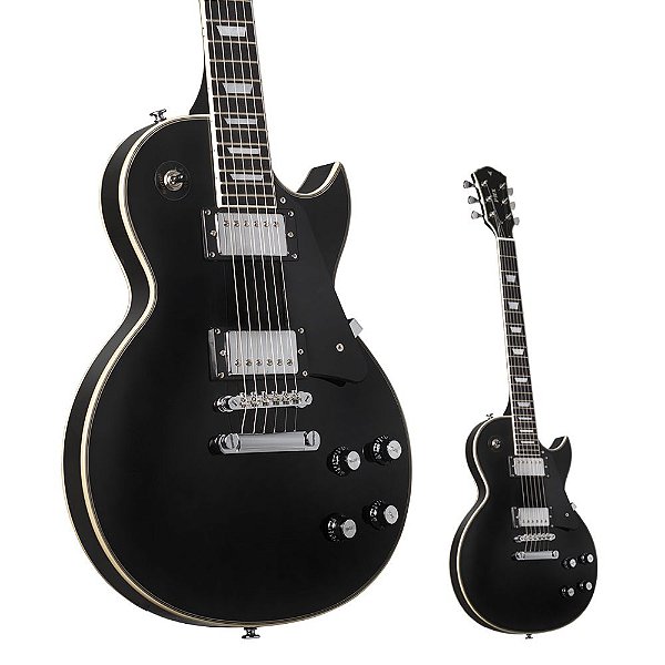 Guitarra Les Paul Studio Flamemaple Preta Solido LP-5 BK - PHX