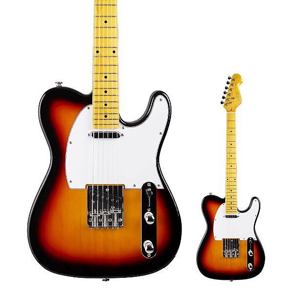 Guitarra Telecaster PHX TL-2 SB Vega Sunburst com Ponte 3 Saddles