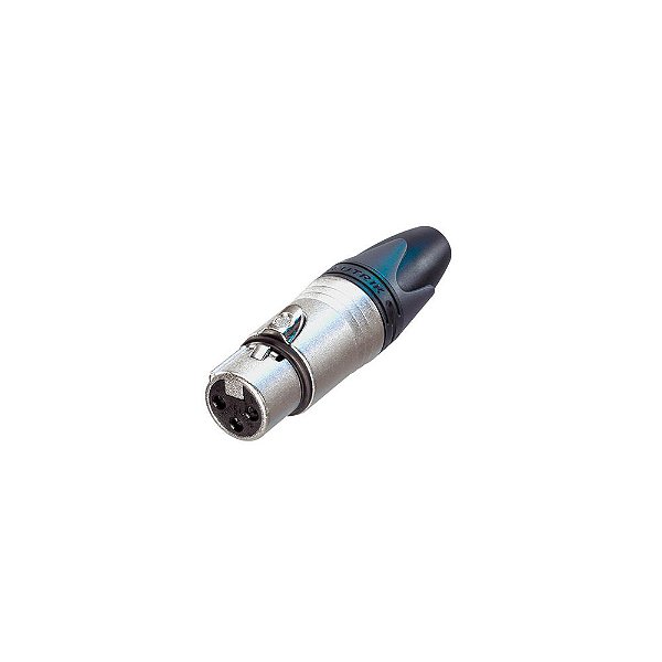 Conector XLR Femea Linha 3 Polos Nickel NC3FXX - Neutrik