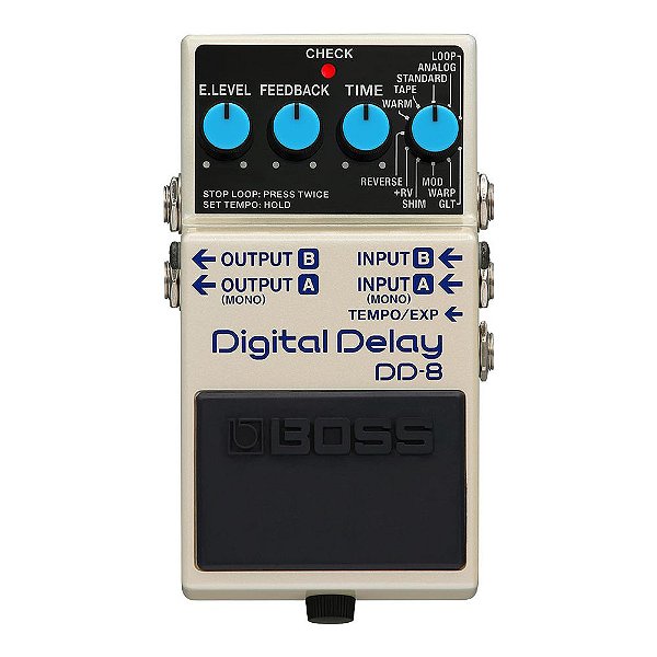 Pedal de Delay para Guitarra BOSS DD-8 Digital Delay com 11 Modos e Tap Tempo