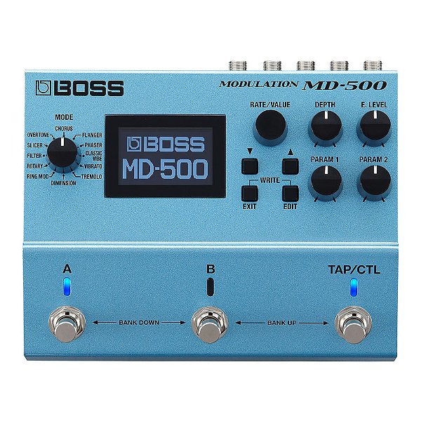 Pedal de Modulação para Guitarra BOSS MD-500 Modulation com 28 Modulações e Memória