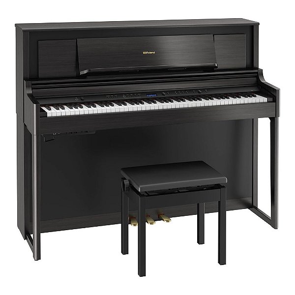 Piano Digital Luxo 88 Teclas Roland LX706 Charcoal Black