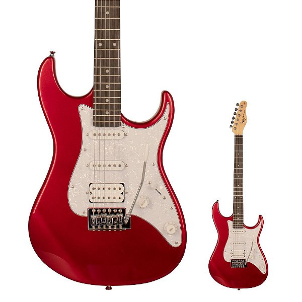 Guitarra Stratocaster Tagima TG-520 CA DF/WH Woodstock Candy Apple com Captador Humbucker