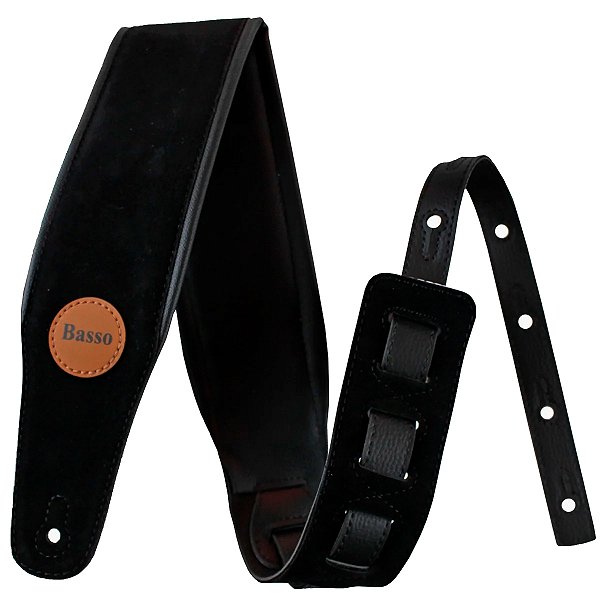 Correia (Alça) para Baixo Suede Basso FB 01 Preta