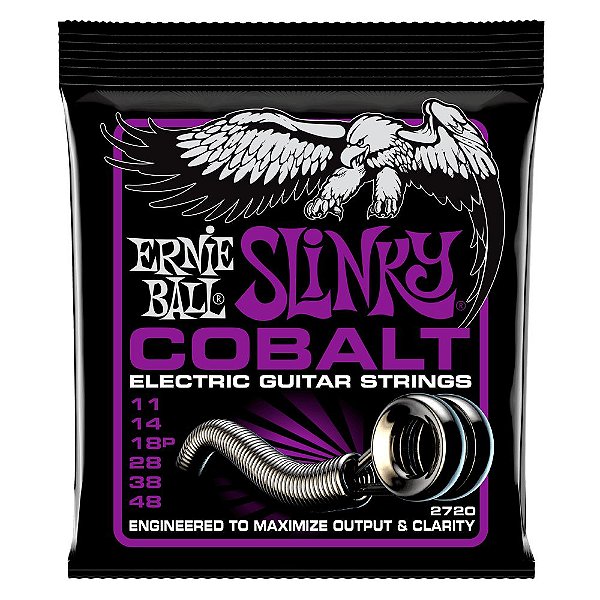 Encordoamento Ernie Ball Guitarra 011 Power Slinky Cobalt #Progressivo