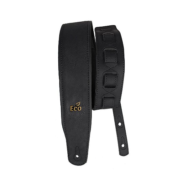 Correia para Guitarra e Baixo Sintética Vegana Basso Ecostrap ECO 01 SOFT BLACK Preto