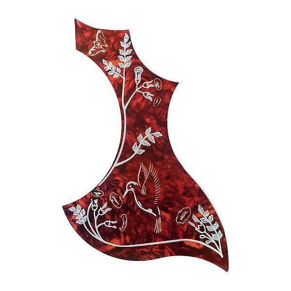 Escudo para Violão Hummingbird Ronsani 307 Long Floral Shell