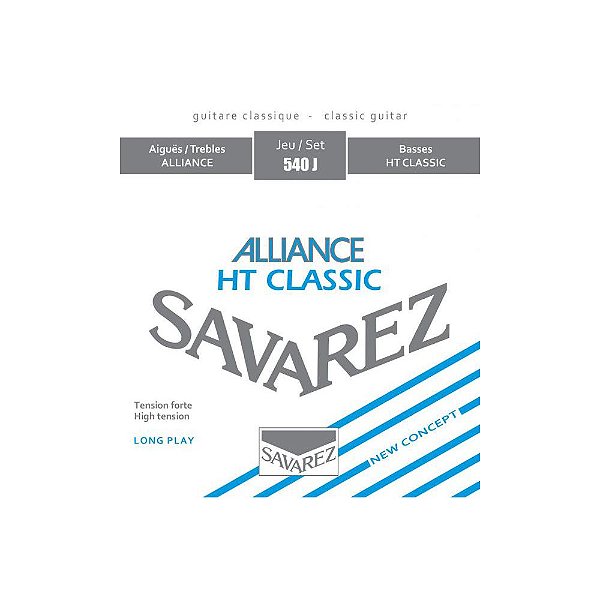Encordoamento para Violão Nylon Clássico Savarez Alliance HT Classic 540J Tensão Alta