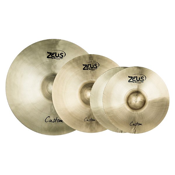 Set de Pratos 14” 16” 20” B20 Zeus Custom Set C com Bag