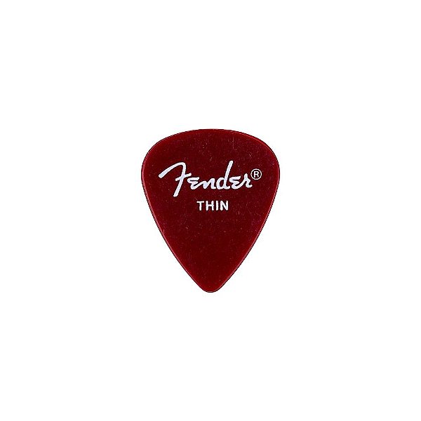 Palheta para Guitarra Fender Thin California Clear 351 Fina Candy Apple Red