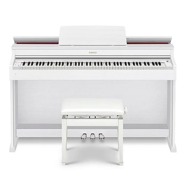 Piano Digital 88 Teclas Casio Celviano AP-470WE Branco com Móvel e Banco