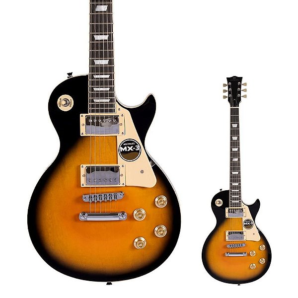 OUTLET │ Guitarra Les Paul Strike Michael GM750N Vintage Sunburst Com Bag