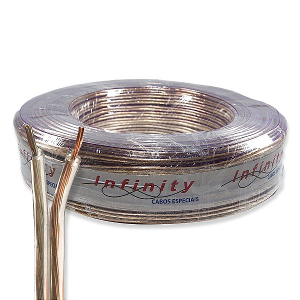 Cabo Para Som Ambiente 1,0 Metro Cristal Bicolor 12V 2x1,5 Infinity ...