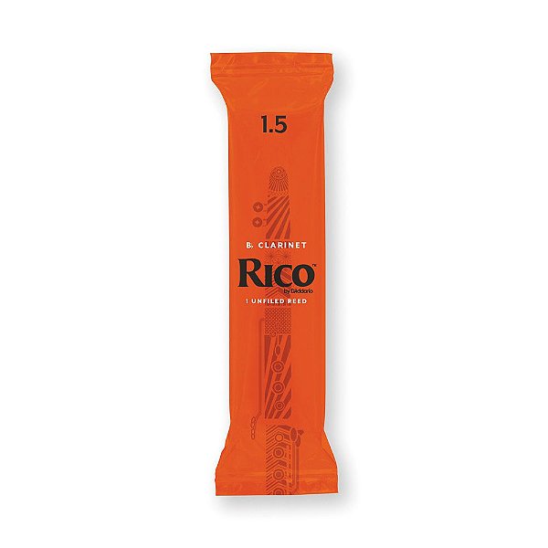 Palheta para Clarineta Nº 1.5 Rico by D’Addario RCA0115 Bb Clarinet Unfiled Reeds #Progressivo