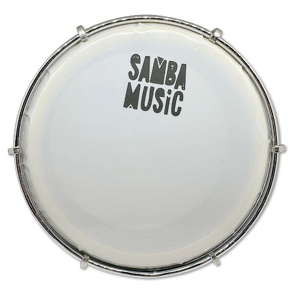 Tamborim 55mm de Alumínio Samba Music TBA-55 CP GP Dourado com Capa