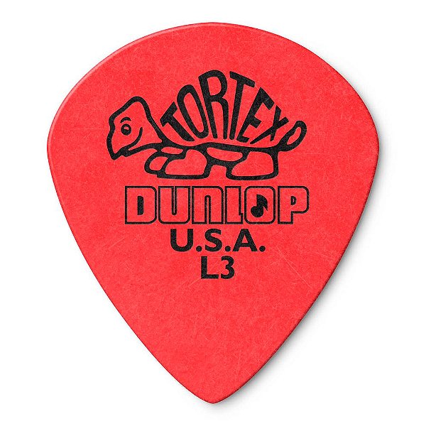 Palheta para Guitarra 0.50 mm Dunlop 472-L3 Tortex Jazz III Light Vermelha