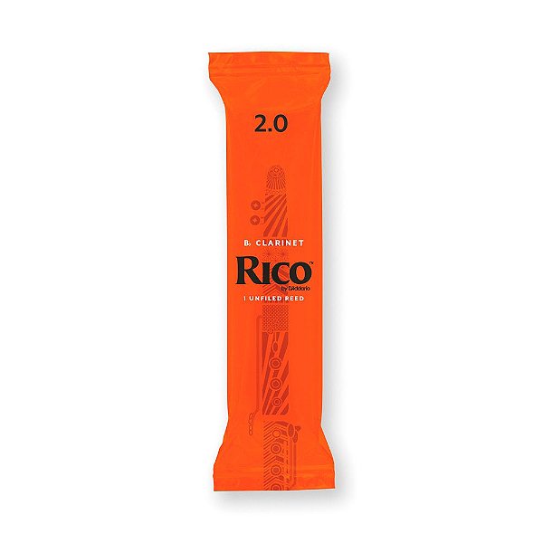 Palheta para Clarineta Nº 2.0 Rico by D’Addario RCA0120 (Unidade) #Progressivo