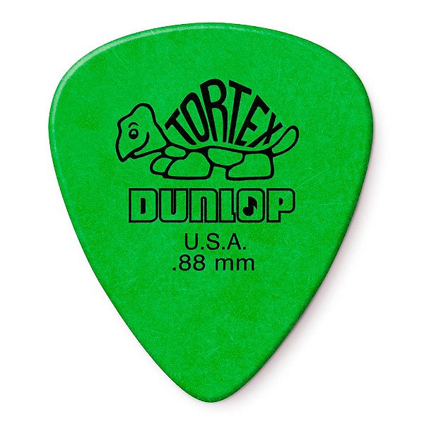 Palheta para Guitarra 0.88 mm Dunlop 418-088 Tortex Standard Verde