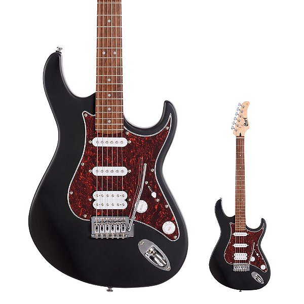 Guitarra Stratocaster HSS Cort G110 Open Pore Black