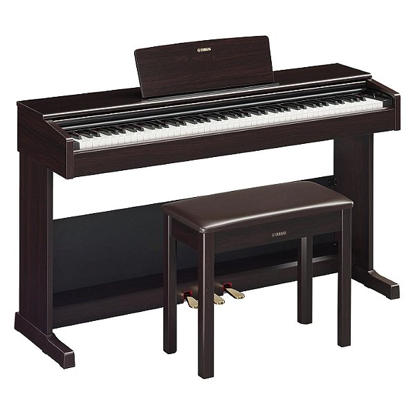 Piano Digital 88 Teclas Yamaha ARIUS YDP-105R Rosewood com Banco