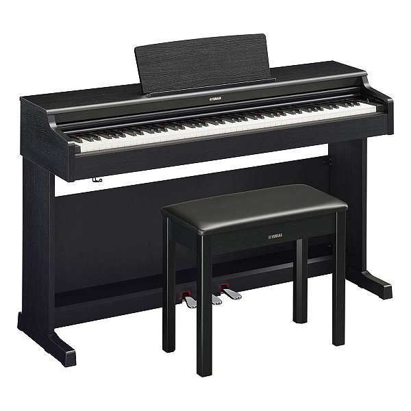 Piano Digital 88 Teclas Yamaha ARIUS YDP-165 Black com Banco