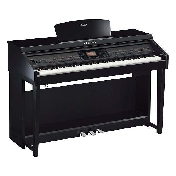 Piano Vertical Digital 88 Teclas Yamaha Clavinova CVP-701 Polished Ebony