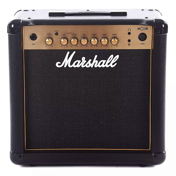 Amplificador Guitarra 1x8” 15W Marshall MG15R com Reverb